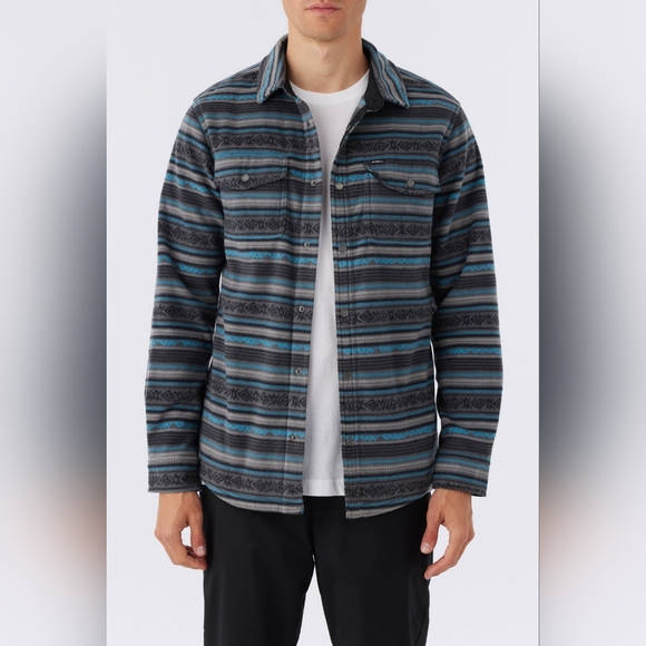 O'NEILL GLACIER SUPERFLEECE OVERSHIRT - GRAPHITE - S - Picture 8 of 10